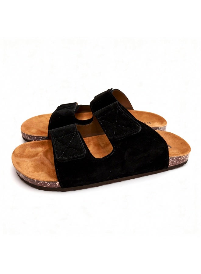 Stylish men's slippers with a modern and comfortable design – genuine leather and non-slip orthopedic sole, available in various sizes and colors. - Image 4